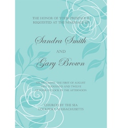 Invitation wedding card vector image