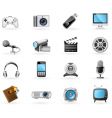 Multimedia icons vector image