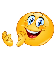 Clapping emoticon vector image