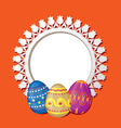 Frame with Easter eggs vector image