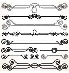 Rope Borders and Frames vector image