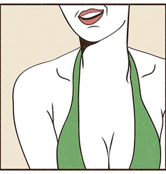 Female sexy breast vector image