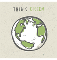 Think green poster design vector image