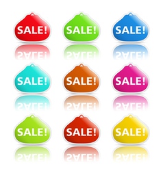 Sale banners shaped as purse vector image