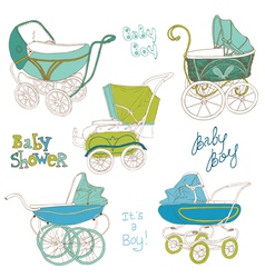 Baby Carriage Set vector image