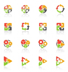 Geometrical logo templates vector image