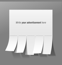 Blank advertisement vector image