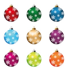 Christmas balls set vector image