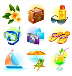Travel set vector image