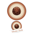 Label with the chocolates vector image