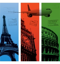 Travel background vector image