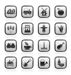 Agriculture and farming icons vector image
