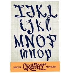 Graffiti alphabet vector image