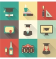 Graduation icons vector image