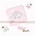 Baby shower card vector image