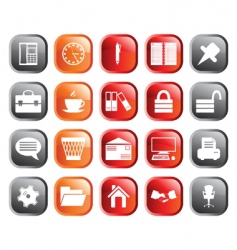 Business and office icons set vector image