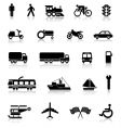 Silhouettes of transport vector image