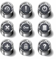 Computer desktop icons vector image