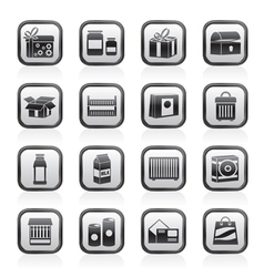 Different kind of package icons vector image