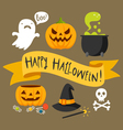 Happy Halloween card vector image