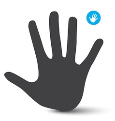 Hand Icon Palm Hand Symbol Isolated on White vector image