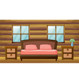 An organized bedroom vector image