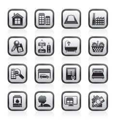 Real Estate objects and Icons vector image