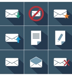 Mail icons vector image