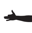 Dog arm shadow vector image