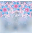 Floral light background greeting or invitation vector image