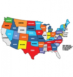 Map of states of america vector image
