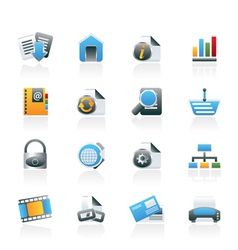 Web site and internet icons vector image