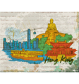 Hong kong doodles vector image