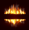 Fire borders vector image