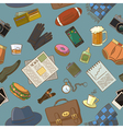 Cute seamless with male things vector image