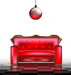 Red sofa vector image