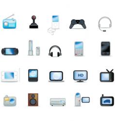 Electronics detailed vector image
