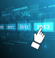 Cursor click 2013 button vector image