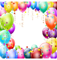 Colorful balloons frame vector image