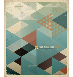 Triangle retro background vector image