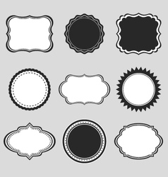 Vintage labels borders frames vector image
