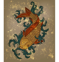 Japanese koi vector image