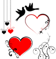 Set of valentines day symbols vector image