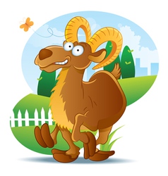 Goat cartoon vector image