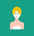 Skin care girl having spa facial mask Royalty Free Vector