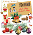 Merry Christmas and happy new year design elements vector image