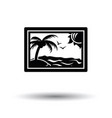 Landscape art icon Landscape art icon vector image