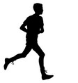 Silhouettes runners on sprint men vector image