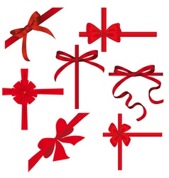 Silk ribbons vector image
