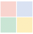 Colorful seamless patterns polka dots set vector image